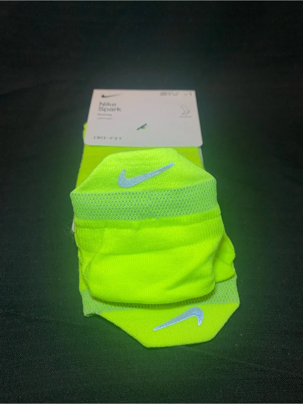 Nike Spark No-Show Running Socks - Volt Yellow